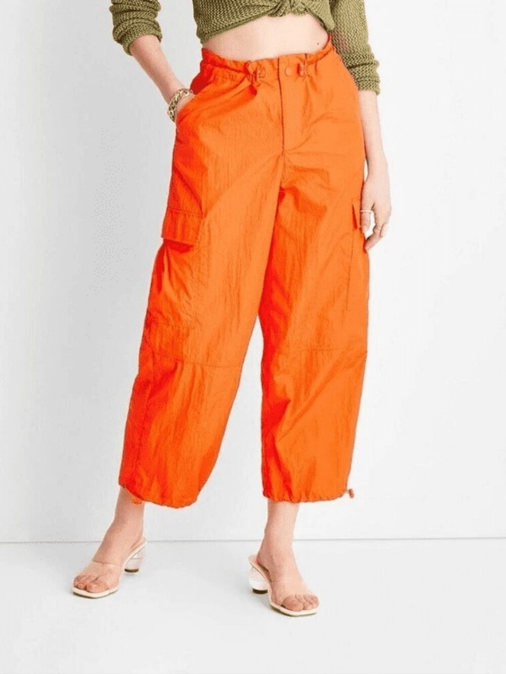 Àlani Noelle Future Collective Orange Cargo Wide-Leg Pants